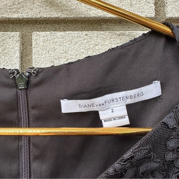 DVF Diane Von Furstenberg Ainsley Lace Sheath Dress Black - Picture 7 of 16